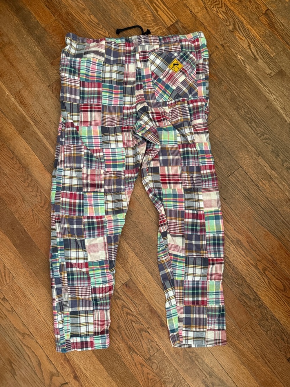 Skids Patchwork Drawstring Pants In Multicolor One Sz - Picture 8 of 8